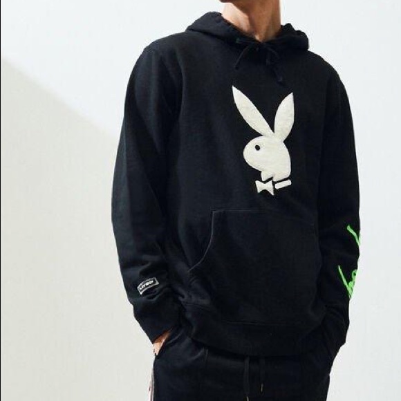 PacSun Tops - Black Reflective Logo Playboy Hoodie by Pacsun